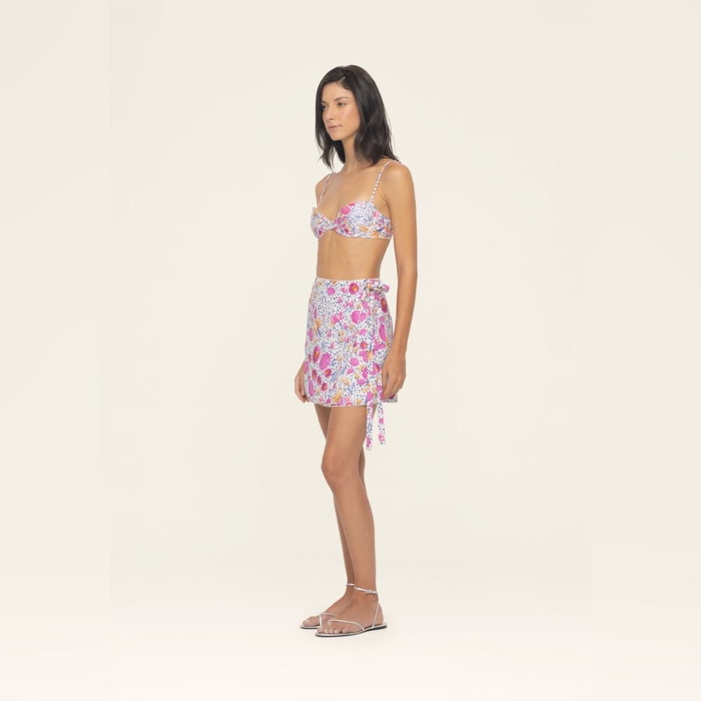 AGUA by AGUA BENDITA Luna Capullo Wrap Mini Skirt Size M/L NEW - Picture 4 of 8